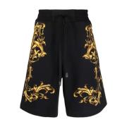 Versace Jeans Couture Svart Bomull Elastan Shorts Multicolor, Herr