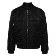 Just Cavalli Svart Bomberjacka med Nylon Yttre Black, Herr