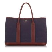 Hermès Vintage Pre-owned Canvas handvskor Blue, Dam