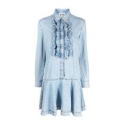 Moschino Korta Klänningar, Stilfull Kollektion Blue, Dam