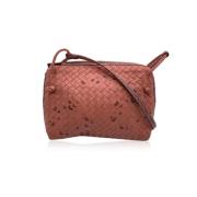 Bottega Veneta Vintage Pre-owned Laeder crossbodyvskor Pink, Dam