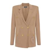 Elisabetta Franchi Stilren Stickad Topp Brown, Dam