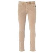 Dondup Beige Corduroy Icon Byxor Regular Fit Beige, Herr