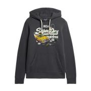 Superdry New York Vintage Logo Hoodie Gray, Herr