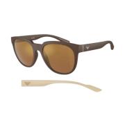 Emporio Armani Brun Acetat Solglasögon för Män Brown, Herr