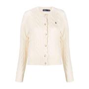 Polo Ralph Lauren Vit Ull Cashmere Cardigan White, Dam