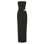 Dolce & Gabbana Lång Stretch Jersey Klänning Black, Dam