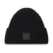 UGG Räfflad Beanie Vinter Mössa Stiligt Logo Blue, Herr