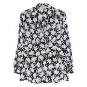 Michael Kors Svart Fleur Casual Blus Black, Dam