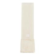 Patrizia Pepe Beige Ribbad Frans Sjal Beige, Dam