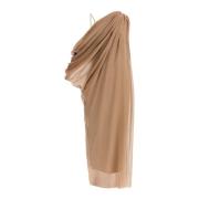 Khaite Sidens chiffong maxi klänning Beige, Dam