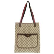 Gucci Vintage Pre-owned Canvas gucci-vskor Beige, Dam