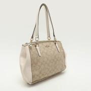 Coach Pre-owned Pre-owned Canvas handvskor Beige, Dam