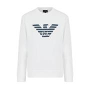 Emporio Armani Klassisk Crewneck Sweatshirt White, Herr