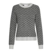 Saint Tropez Svart Stickad Pullover Tröja Black, Dam