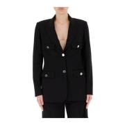 Liu Jo Elegant Blazer med Polyesterblandning Black, Dam