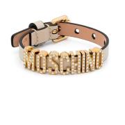 Moschino Casual Beige Läder Dam Bälte Beige, Dam