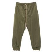 Fear Of God Krinklad Nylon Trackpant med Militärfärg Green, Herr