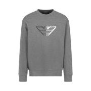 Emporio Armani Dubbel Jersey Crew Neck Sweater Gray, Herr