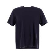 Herno Crew Neck T-shirt med metallogo Blue, Herr