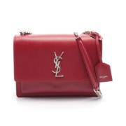 Yves Saint Laurent Vintage Pre-owned Laeder axelremsvskor Red, Dam