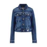 Guess Jeansjacka med juvelknappar Blue, Dam