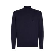 Tommy Hilfiger Blå Tröja med Ikonisk Banddetalj Blue, Herr