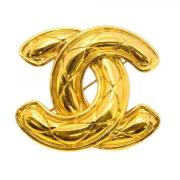 Chanel Vintage Pre-owned Metall chanel-smycken Yellow, Dam