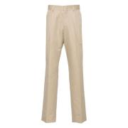 Brioni Casual Beige Linne Bomullsbyxor Beige, Herr