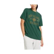 New Balance Athletics Oversized Crest T-Shirt Green, Dam