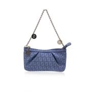 Fendi Vintage Pre-owned Canvas handvskor Blue, Dam