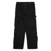 Axel Arigato Svart Utility Cargo Straight Jeans Black, Herr