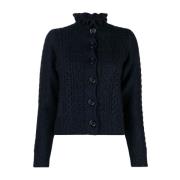 See by Chloé Svart Ull Turtleneck Cardigan Black, Dam