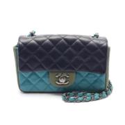 Chanel Vintage Pre-owned Laeder axelremsvskor Blue, Dam