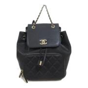 Chanel Vintage Pre-owned Laeder ryggsckar Black, Dam