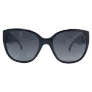 Chanel Vintage Pre-owned Plast solglasgon Black, Dam