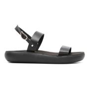 Ancient Greek Sandals Komfort Vachetta Svart Läder Sandaler Black, Dam