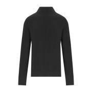 Amaránto Svart ull turtleneck tröja Black, Herr