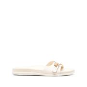 Ancient Greek Sandals Vita Läder Sandaler White, Dam