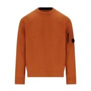 C.p. Company Orange Diagonal Raised Fleece Sweatshirt Orange, Herr