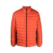 Calvin Klein Orange Puffer Dunjacka med Sidologo Orange, Herr