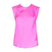 Forte Forte Elegant Rosa Silk Nylon Blus Pink, Dam