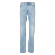 Brioni Blå Straight Jeans Casual Stil Blue, Herr