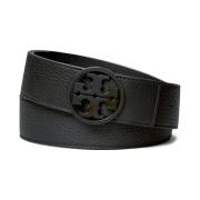 Tory Burch Pulverlackerat bälte - Miller stil Black, Dam