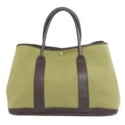 Hermès Vintage Pre-owned Canvas totevskor Green, Dam