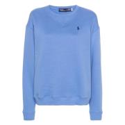 Polo Ralph Lauren Blå Broderad Sweatshirt Casual Stil Blue, Dam