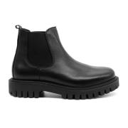 Tommy Hilfiger Premium Läder Chunky Chelsea Boot Black, Herr