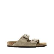 Birkenstock Arizona Suede Sandaler Beige, Dam