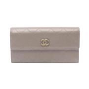 Chanel Vintage Pre-owned Laeder plnbcker Gray, Dam