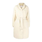 Calvin Klein Beige Dun Wrap Pufferjacka Beige, Dam